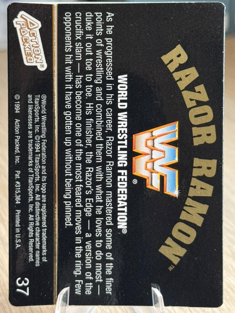 Razor Ramon 1994 "Gold" #37 WWF Action Packed 1994