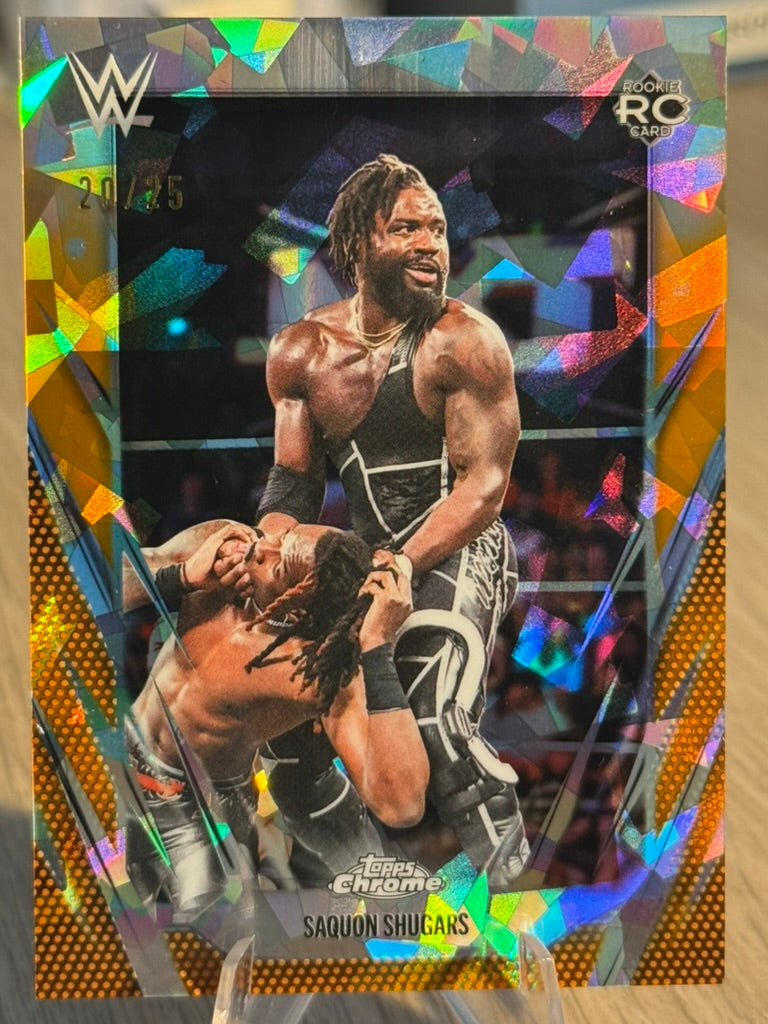 Saquon Shugars 2026 "Rookie /25" #154 WWE Topps Chrome Sapphire 2026