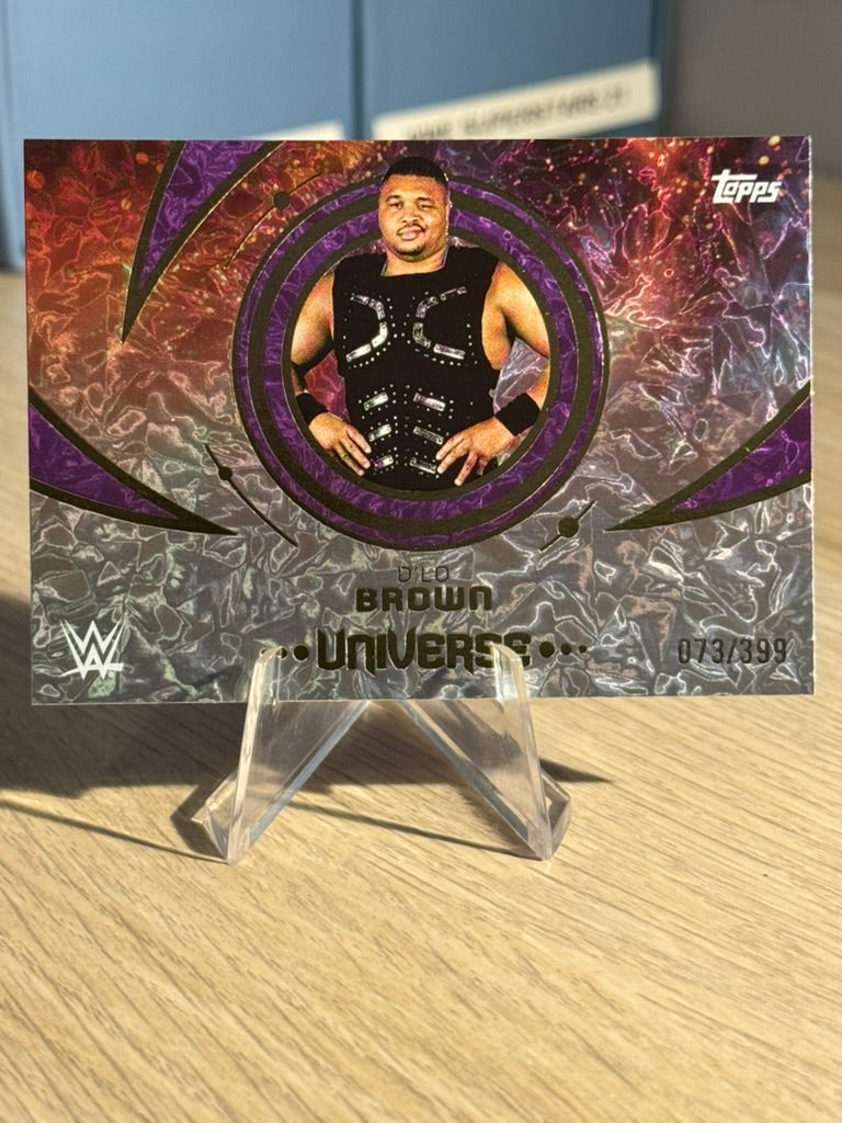 D'Lo Brown 2025 "/399 - Purple Glass" #190 WWE Topps Universe 2025
