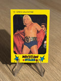 Greg Valentine 1986 #19 1986 Monty Gum Wrestling Stars