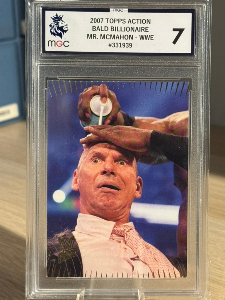 Vince McMahon 2007 "Bald Billionaire" MGC Grade 7 - WWE 2007 Topps Action