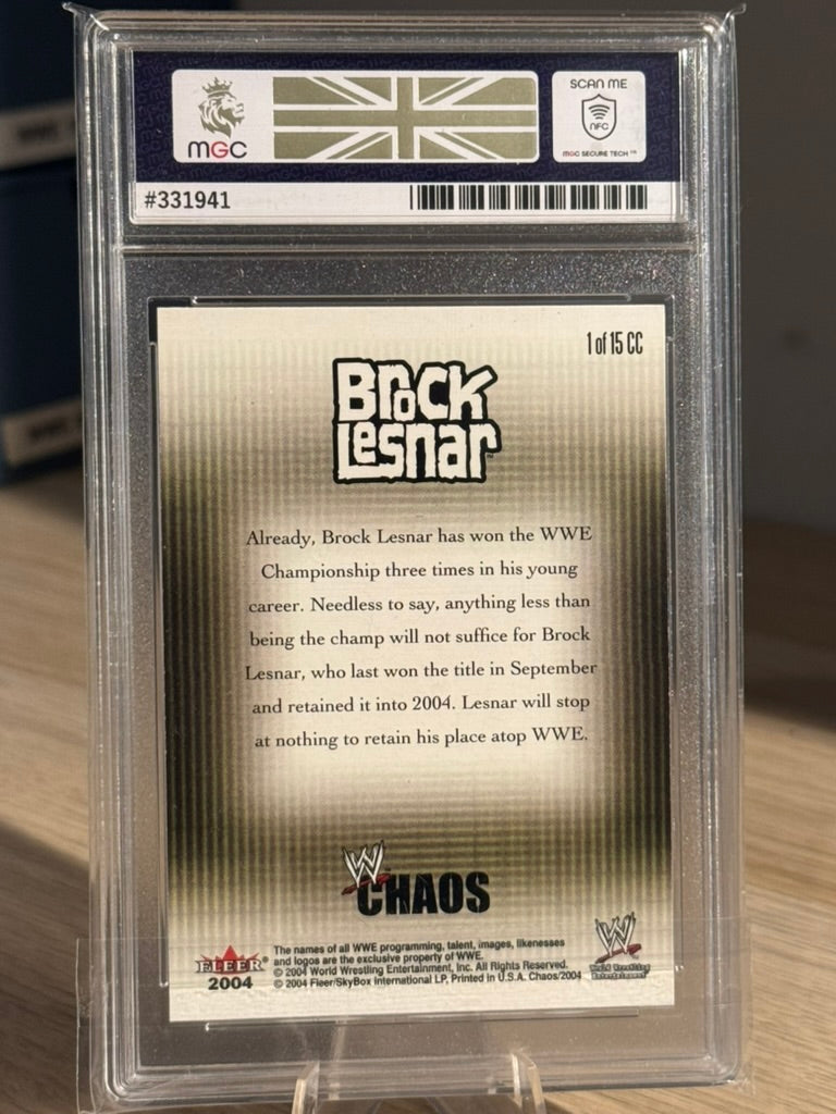 Brock Lesnar 2004 "Controlled Chaos" MGC Grade 9 - WWE 2004 Fleer Chaos