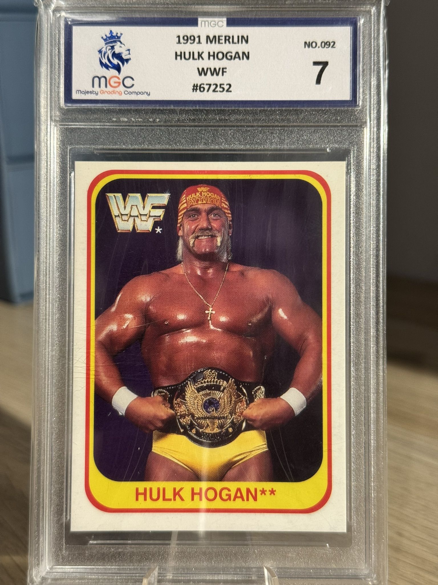 Hulk Hogan 1991 MGC Grade 7 - WWF Merlin 1991