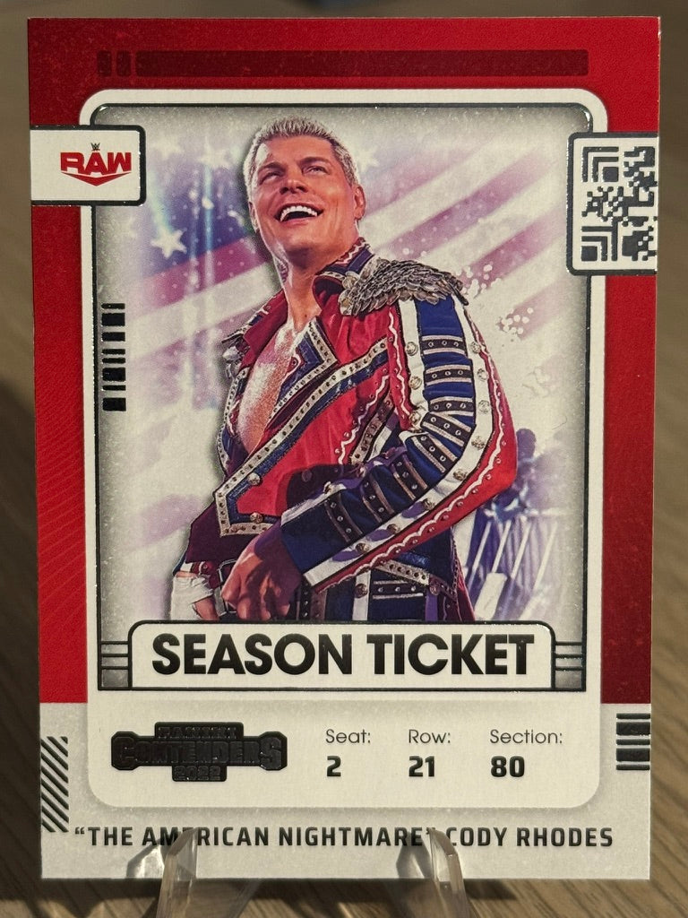 Cody Rhodes 2022 #108 "Contenders Season Ticket" WWE Chronicles 2022