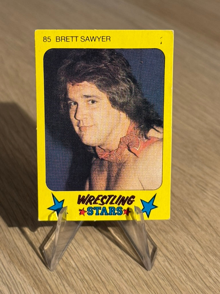 Brett Sawyer 1986 #85 1986 Monty Gum Wrestling Stars