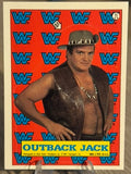 Outback Jack 1987 "Sticker Card" #11 WWF Topps 1987