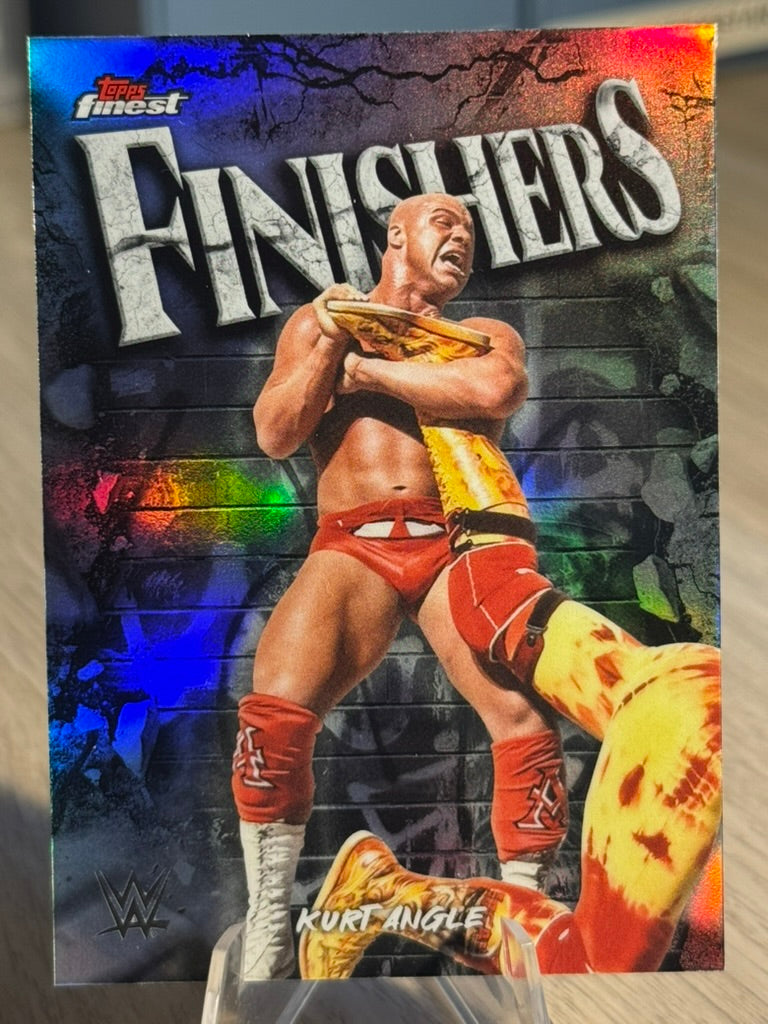 Kurt Angle 2025 "Finishers (Refractor)" WWE Topps Finest 2025 #FNS-KA