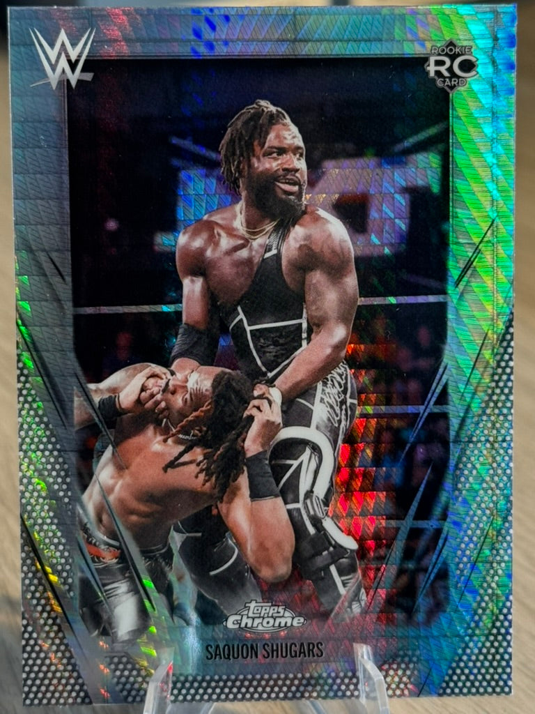 Saquon Shugars 2026 "Rookie Prism Refractor" #154 WWE Topps Chrome 2026