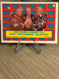 Dino Bravo, Johnny Valiant & Greg Valentine 1987 "Sticker Card" #9 WWF Topps 1987