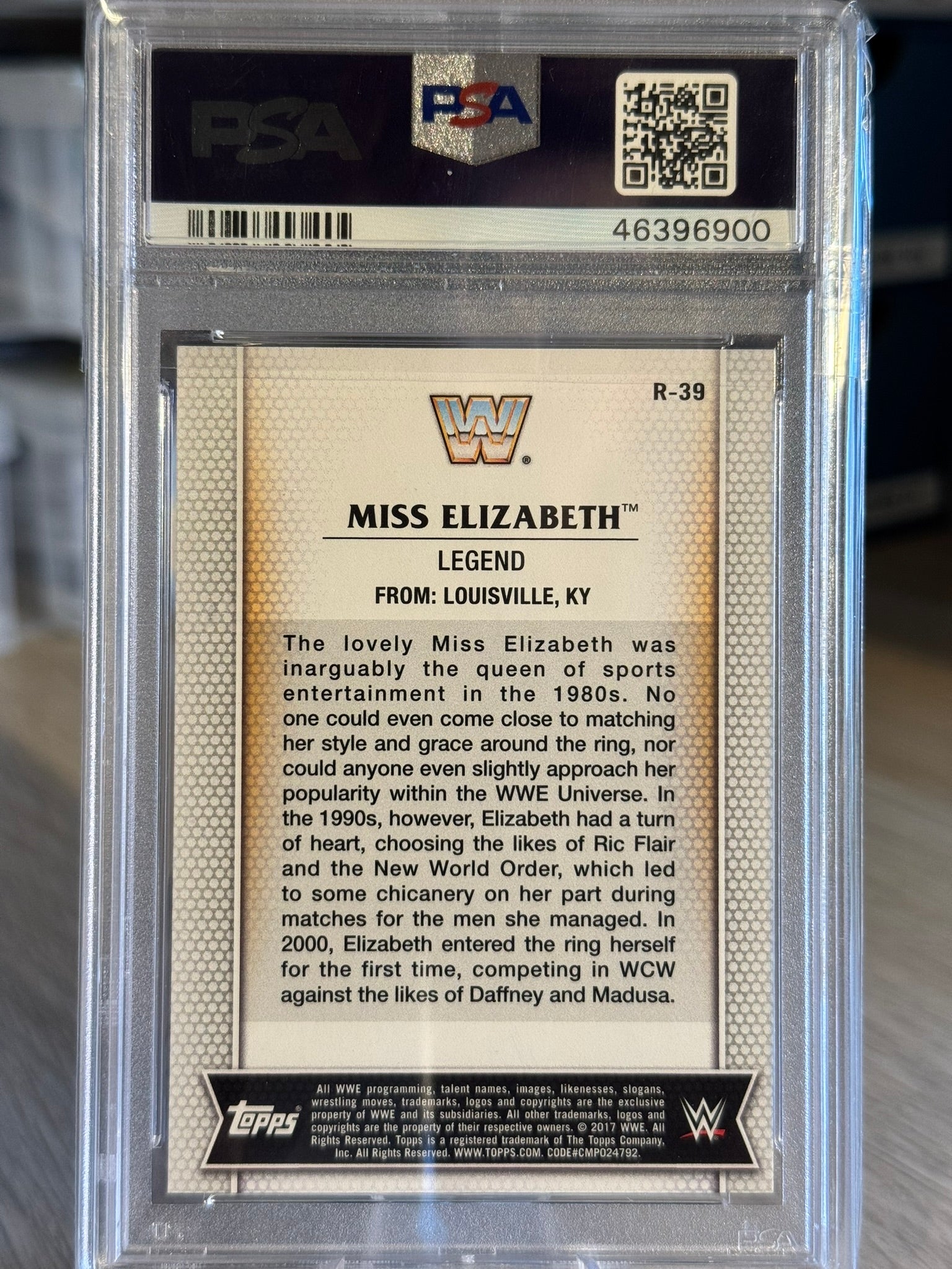 Miss Elizabeth R-39 *PSA 10* - 2017 WWE Woman's Division (Topps)