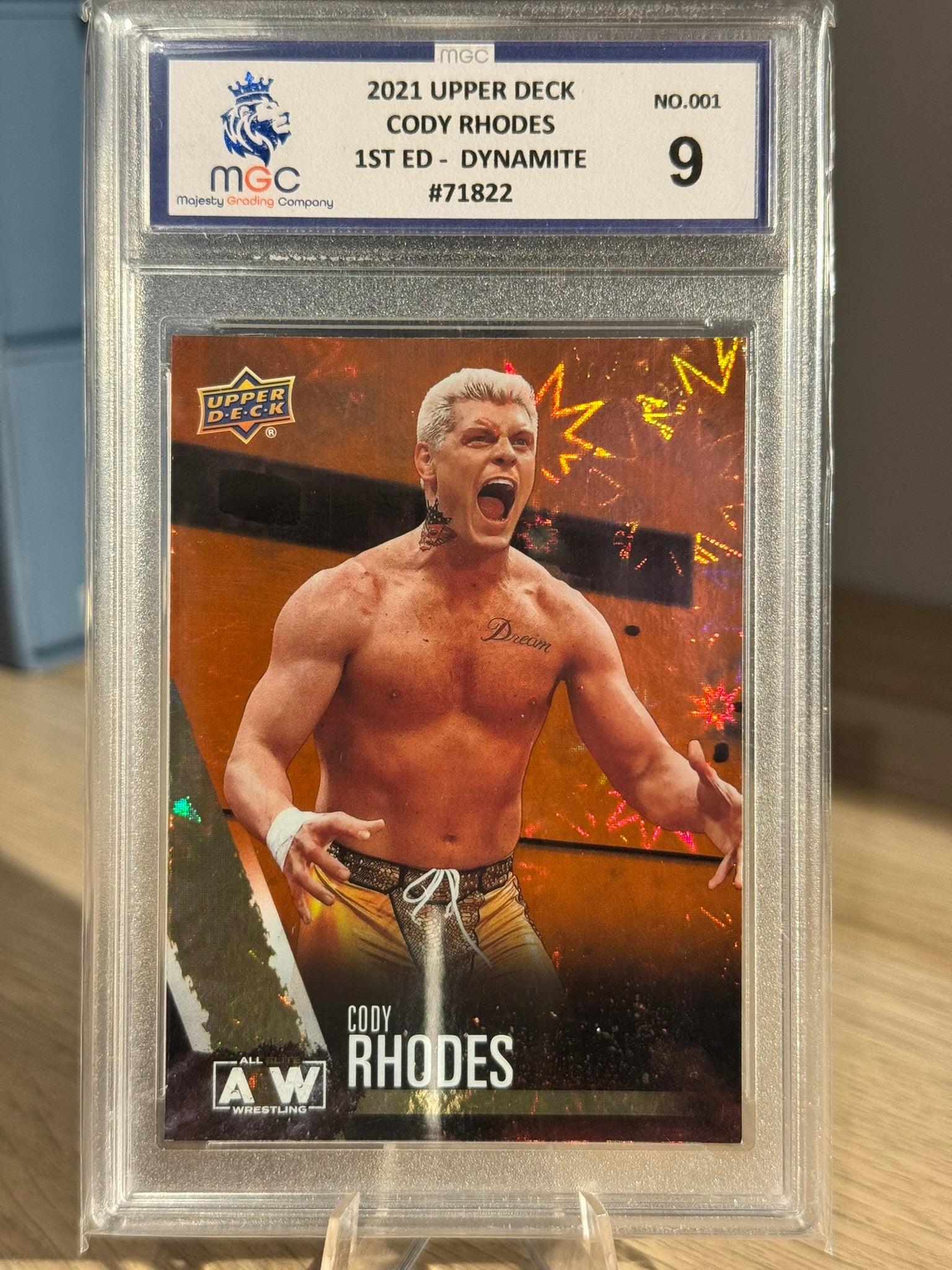 Cody Rhodes 2021 "Dynamite" MGC Grade 9 - Upper Deck First Edition 2021 #001