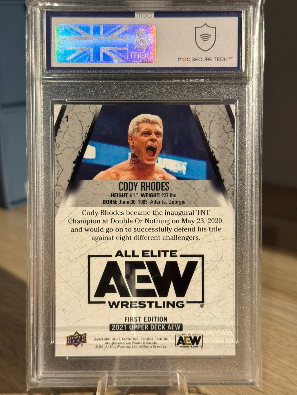 Cody Rhodes 2021 "Dynamite" MGC Grade 9 - Upper Deck First Edition 2021 #001