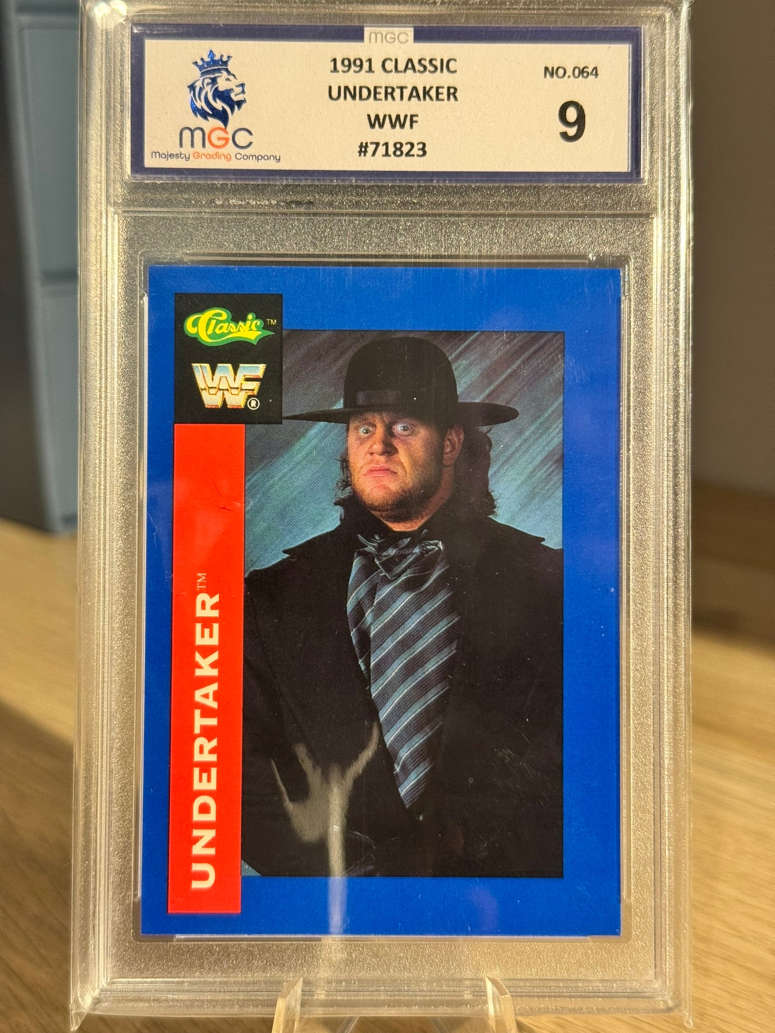 Undertaker 1991 #64 - MGC Grade 9 - Rookie Card - 1991 WWF Classic Games #64