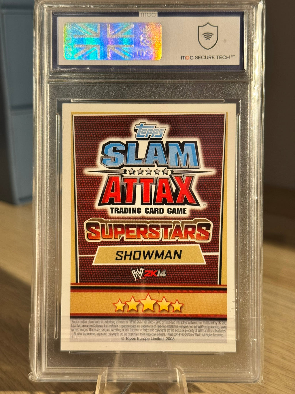 The Rock 2013 "Showman" MGC Grade 8 - Topps Slam Attax 2013 Promo Card