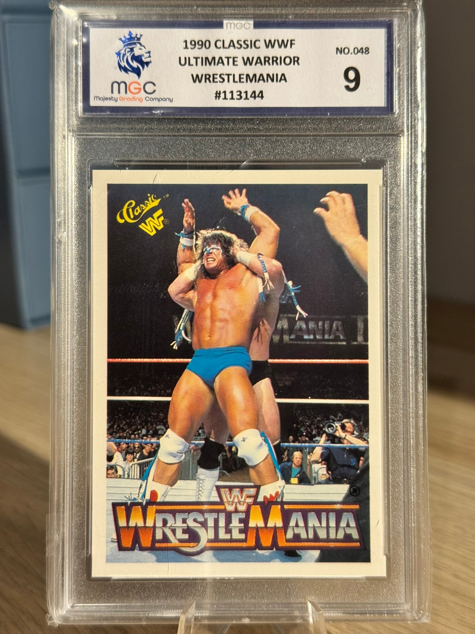 Ultimate Warrior 1990 "Rookie" MGC Grade 9 - WWF Classic 1990 #48
