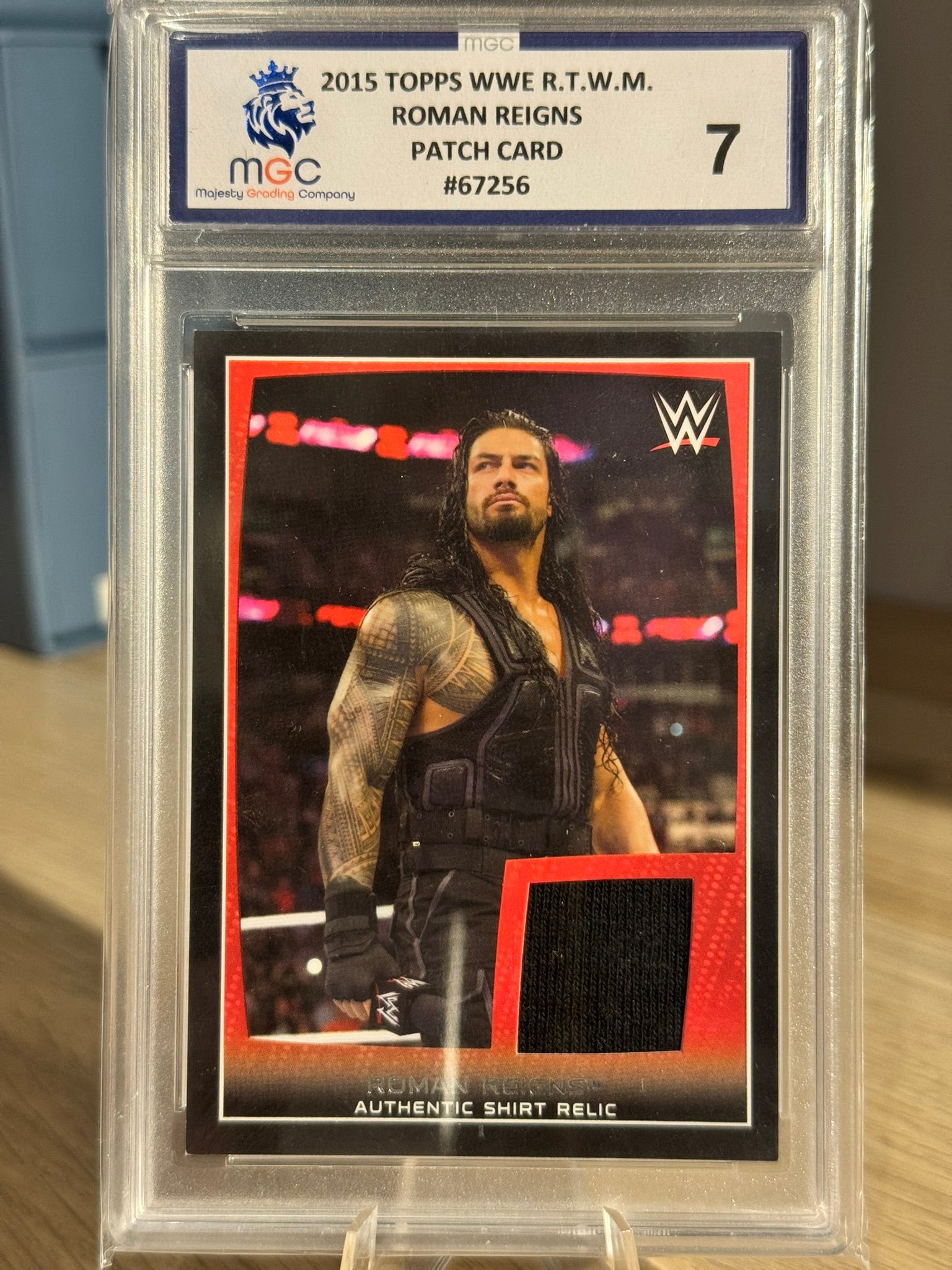 Roman Reigns 2015 "Shirt Relic" MGC Grade 7 - Topps WWE 2015