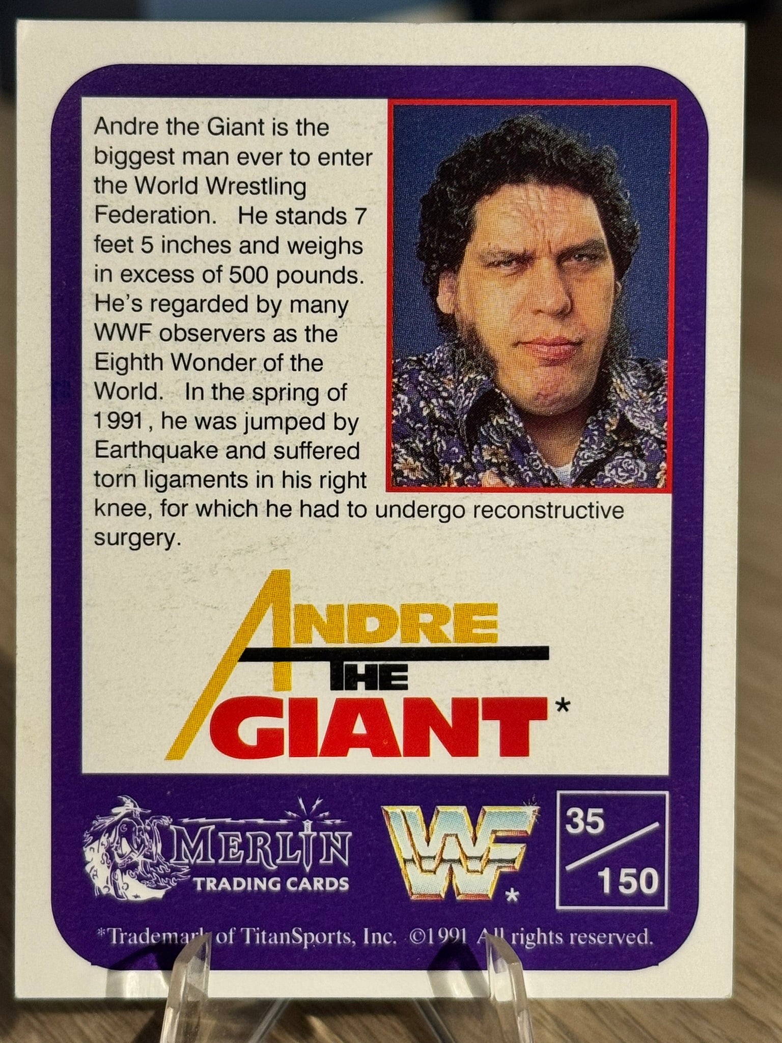 Andre The Giant 1991 WWF Merlin #35