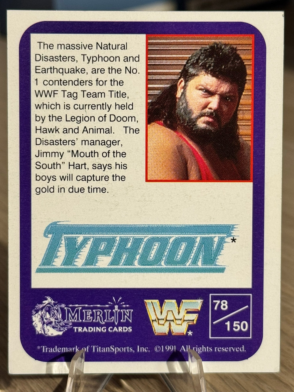 Natural Disasters 1991 WWF Merlin #78