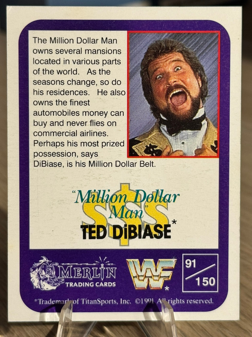 Ted DiBiase 1991 WWF Merlin #91
