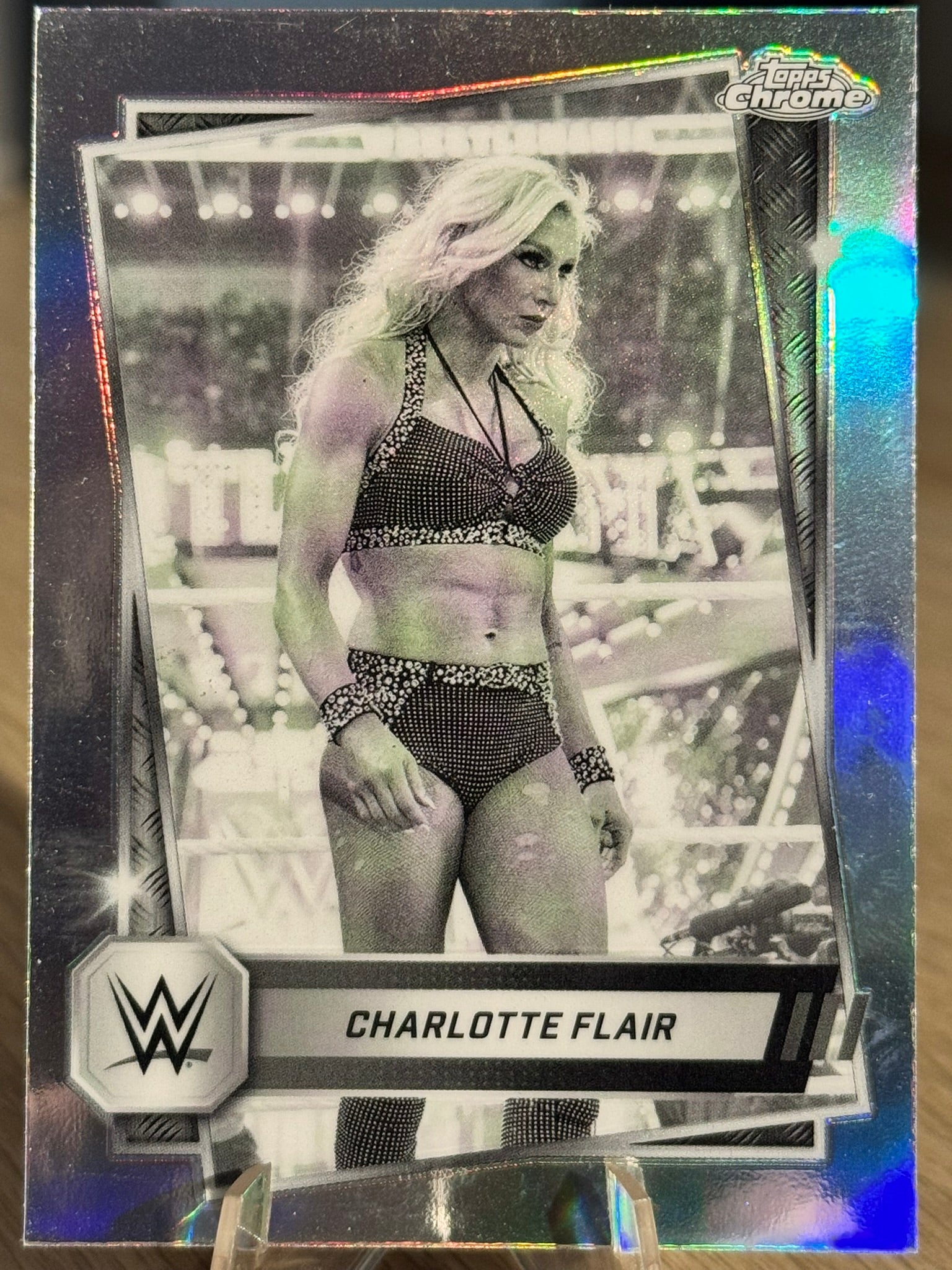 Charlotte Flair 2025 "Sepia Refractor" WWE Topps Chrome 2025 #123