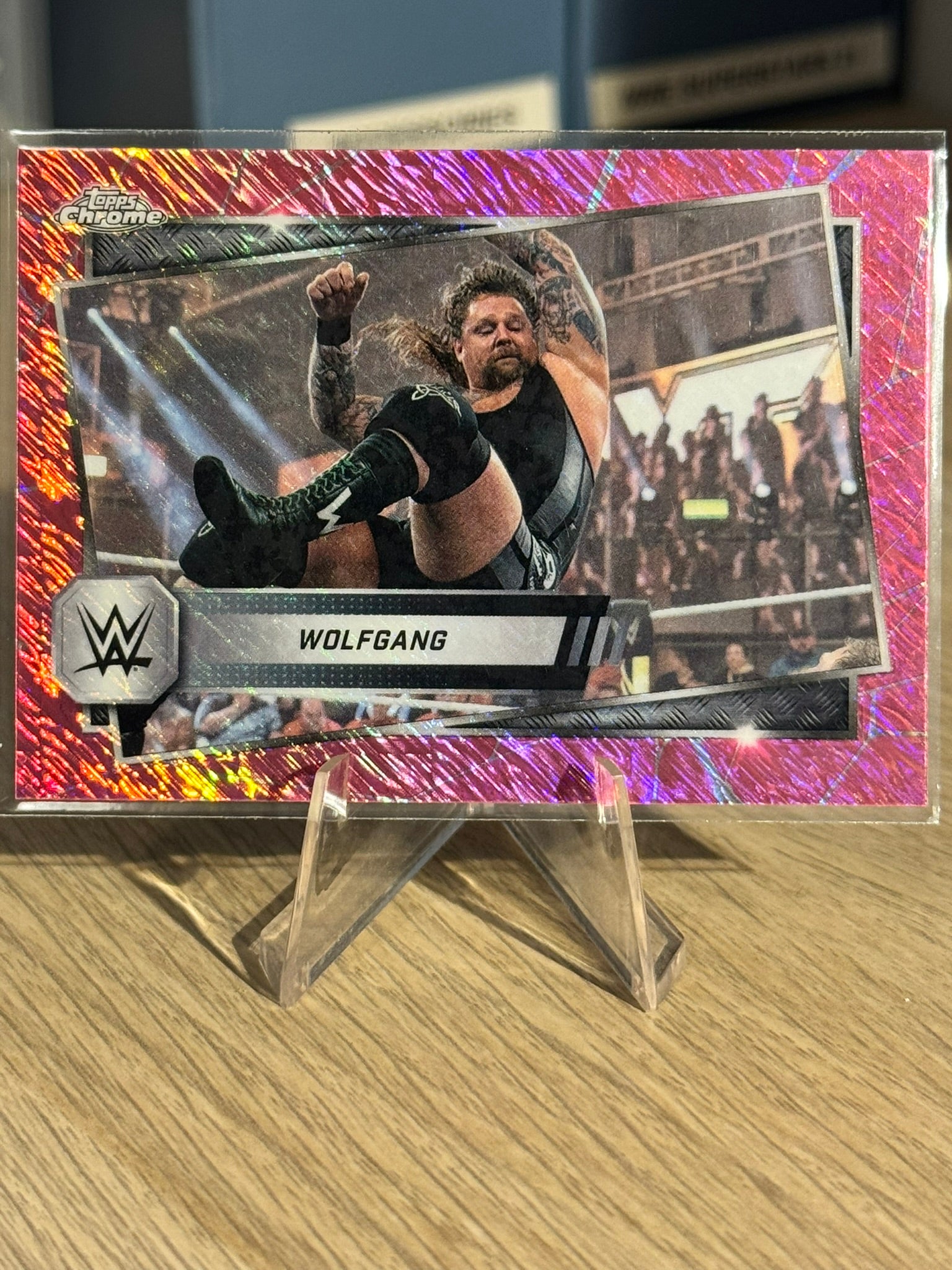Wolfgang 2025 "Pink Shimmer Refractor" WWE Topps Chrome 2025 #178