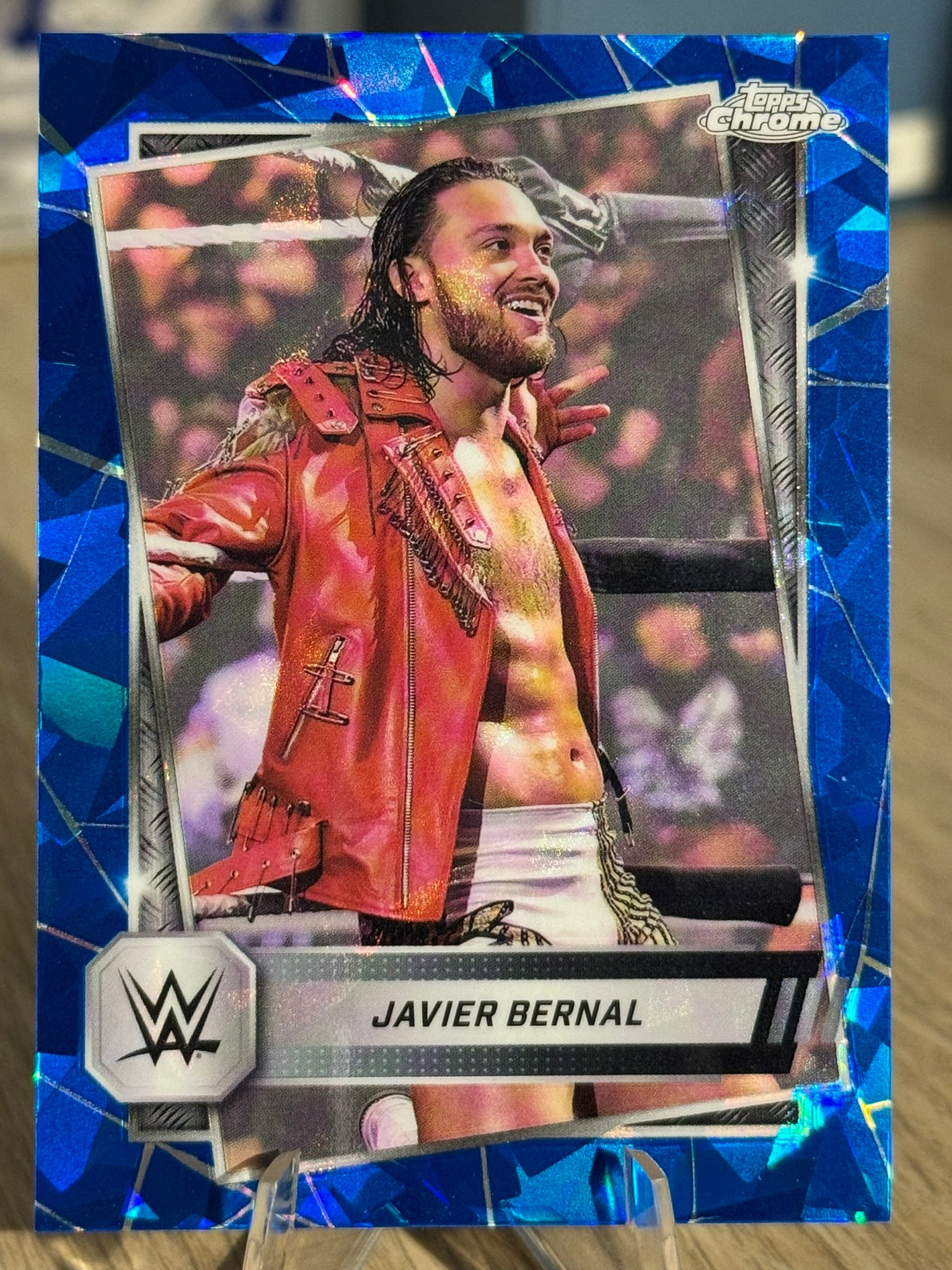 Javier Bernal 2025 WWE Topps Chrome Sapphire 2025 #61
