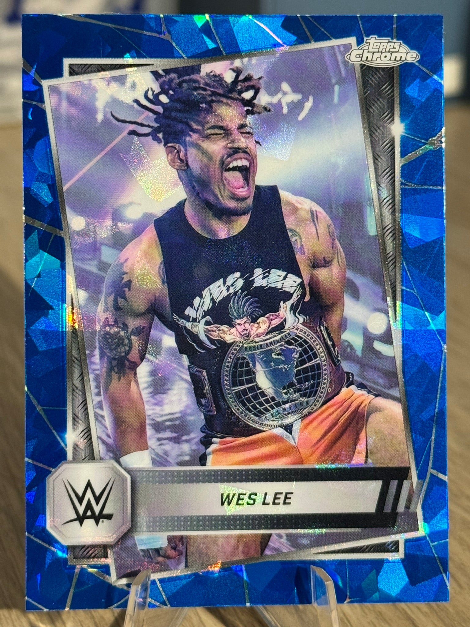 Wes Lee 2025 WWE Topps Chrome Sapphire 2025 #156