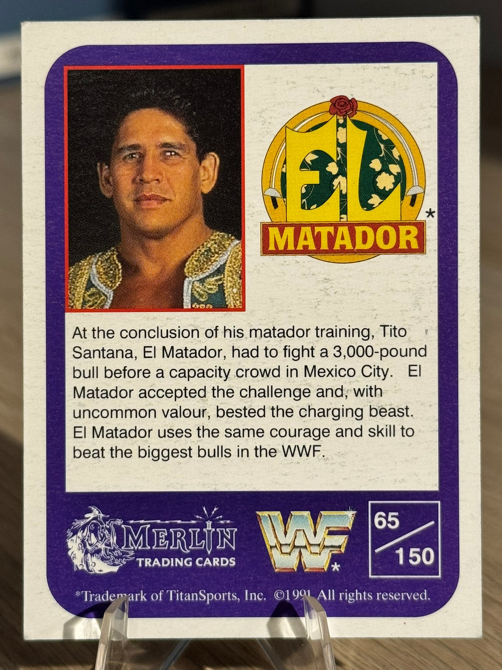 El Matador 1991 WWF Merlin #65