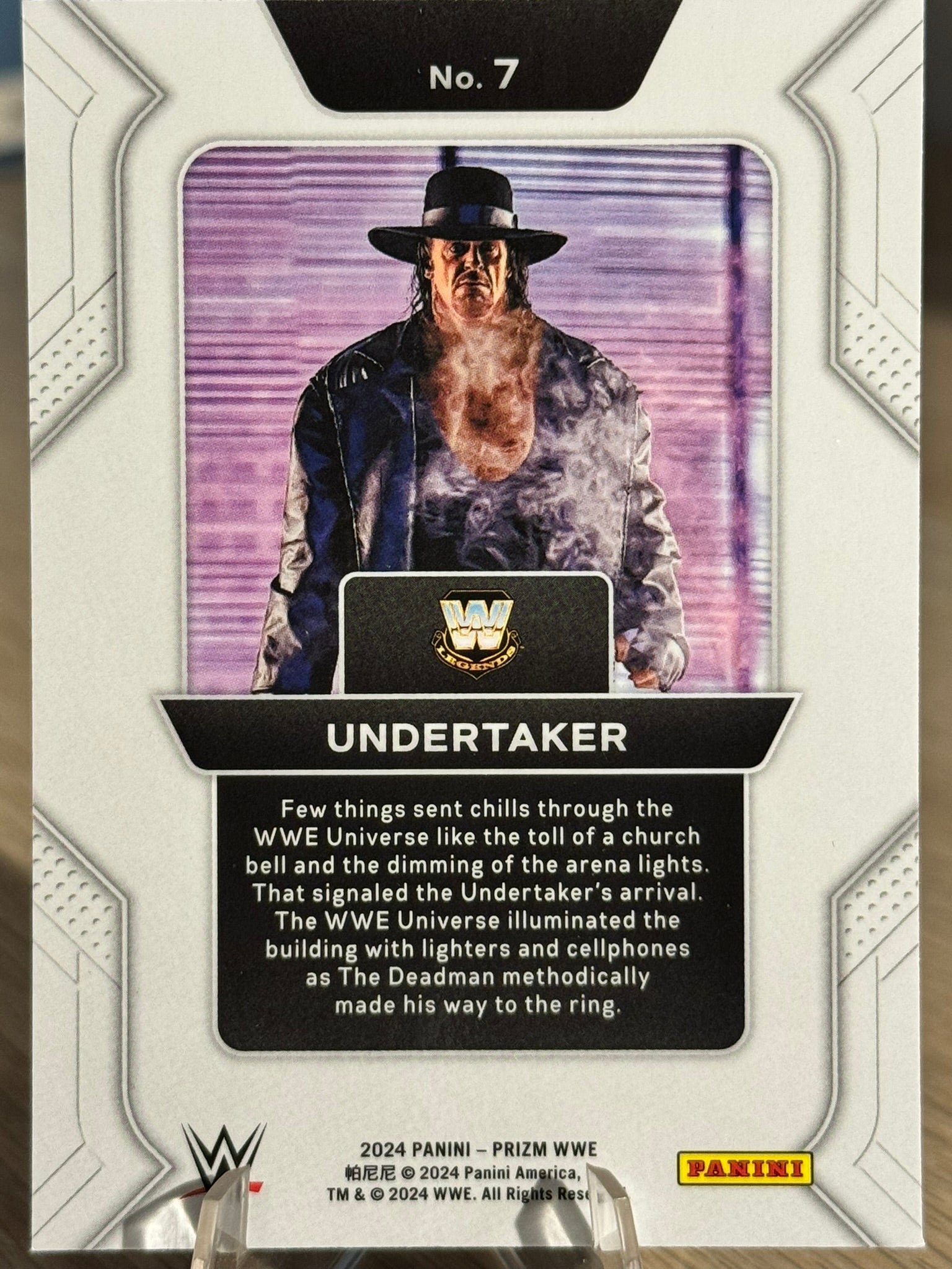 Undertaker 2024 "Prizmatic Entrances" Insert WWE Panini Prizm 2024 #7