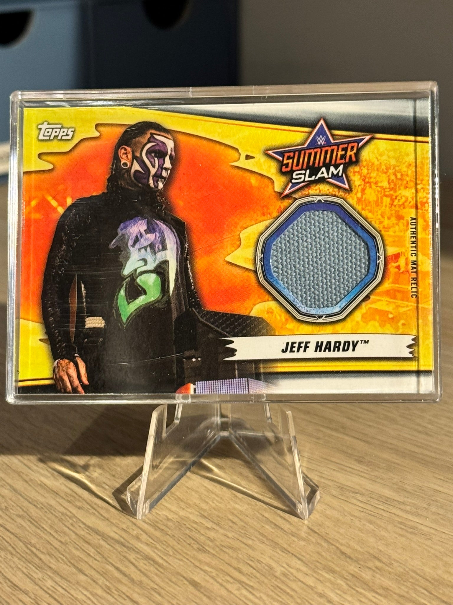 Jeff Hardy "Summerslam 2018 Mat Relic" WWE Topps Summerslam 2019 #MR-JH