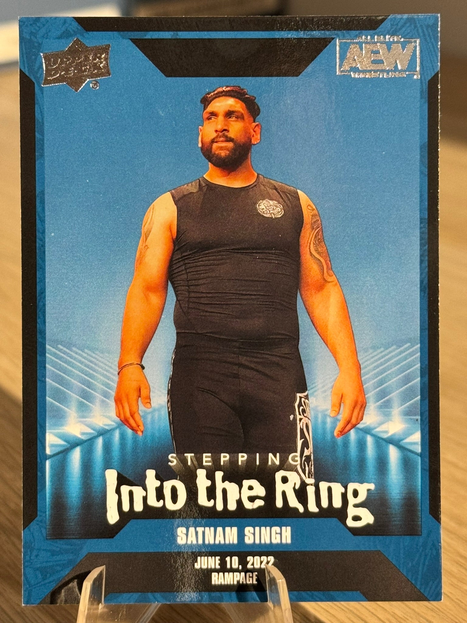 Satnam Singh 2023 "Stepping Into The Ring" AEW Upper Deck 2023 #SR-9
