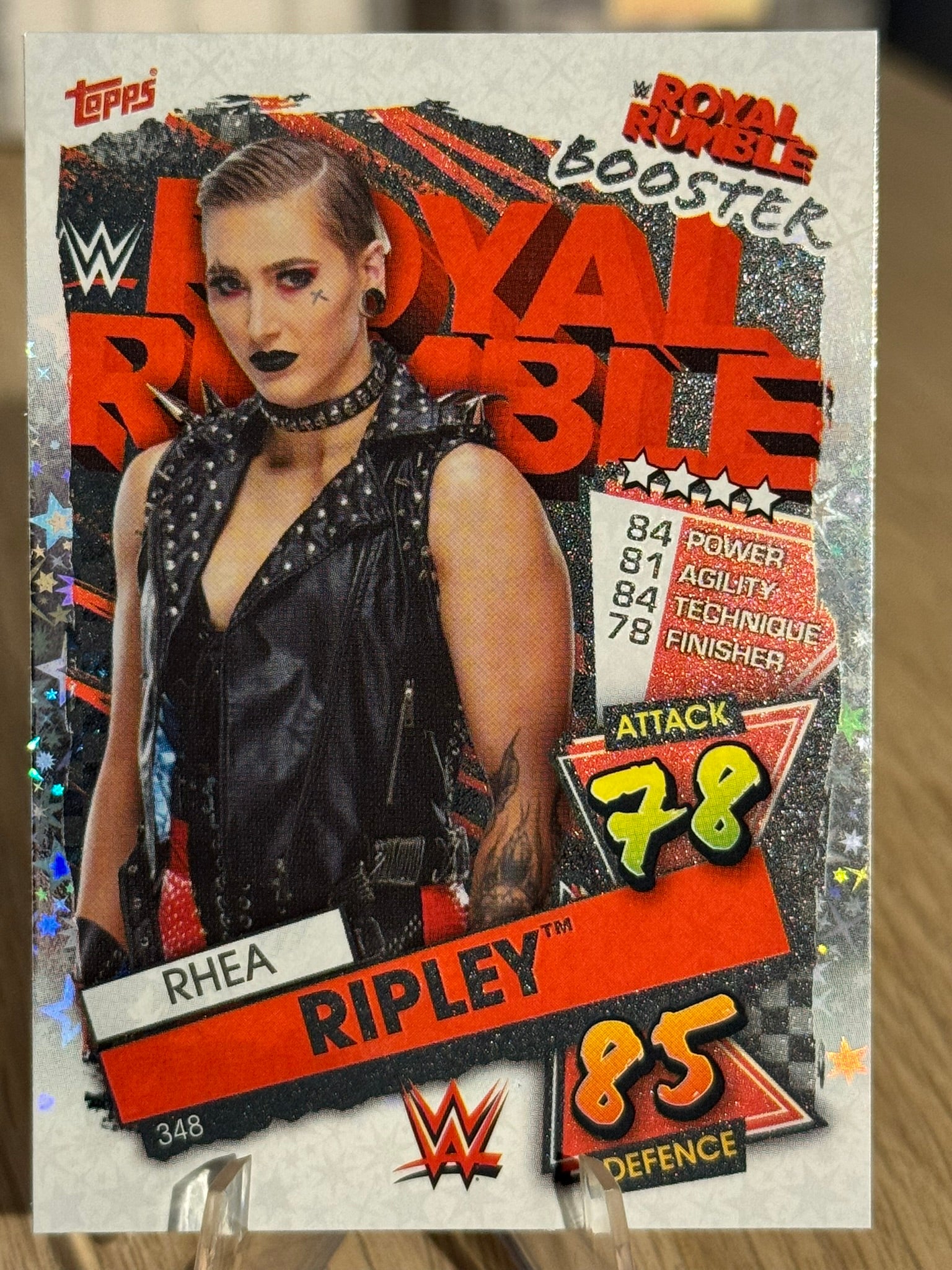 Rhea Ripley 2021 Royal Rumble Booster WWE Slam Attax #348