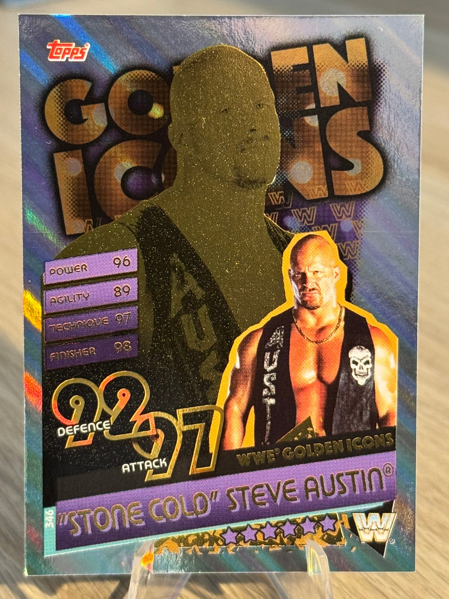 Steve Austin Golden Icons WWE Slam Attax #346