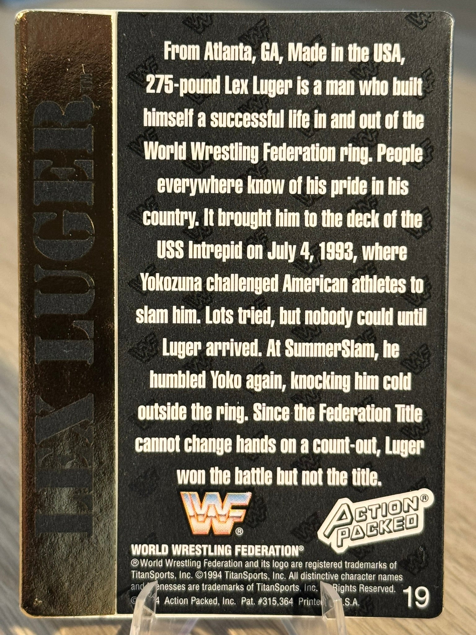 Lex Luger 1994 WWE Action Packed #19