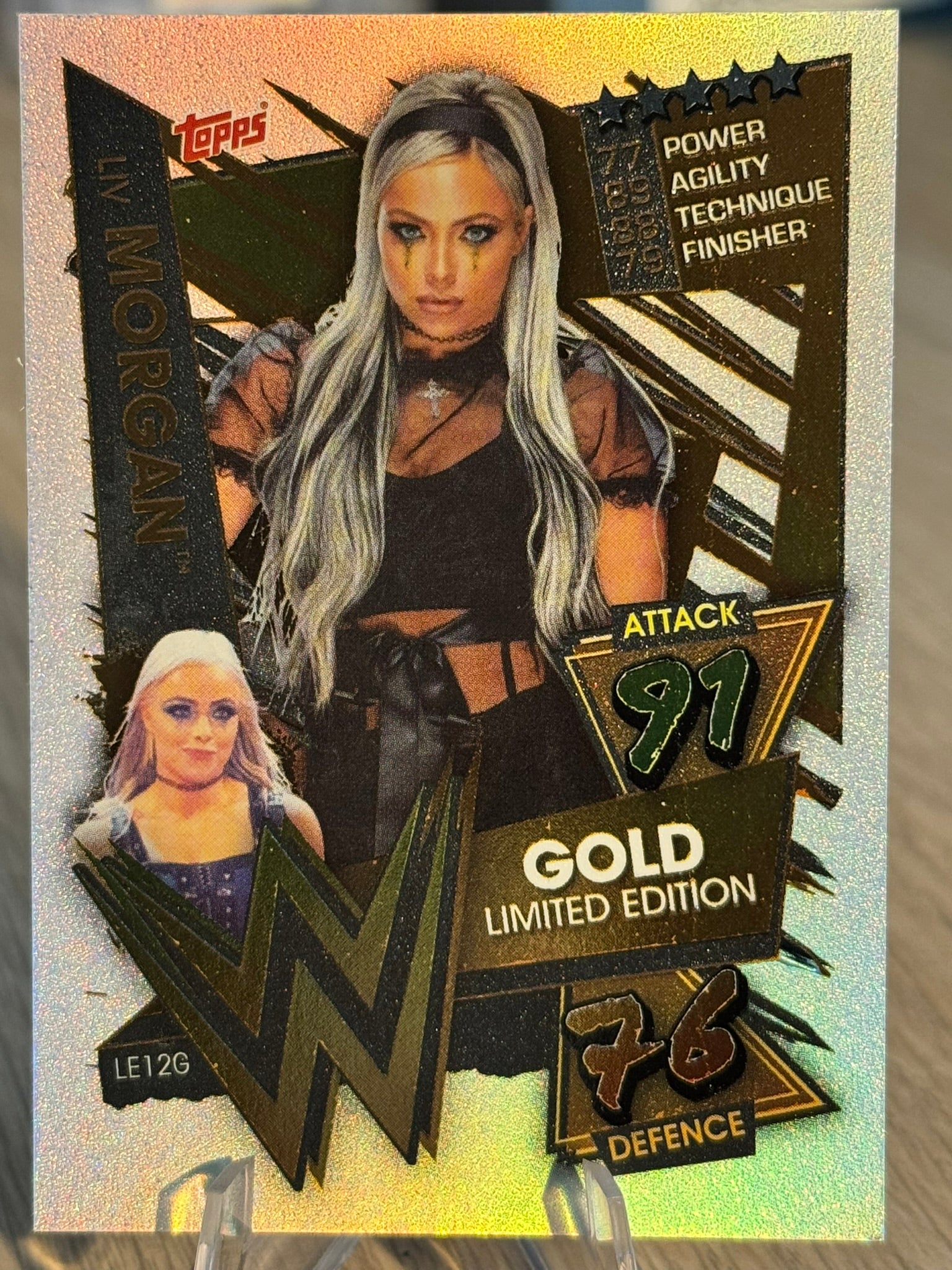 Liv Morgan Gold Limited Edition WWE Slam Attax 2021 #LE12G