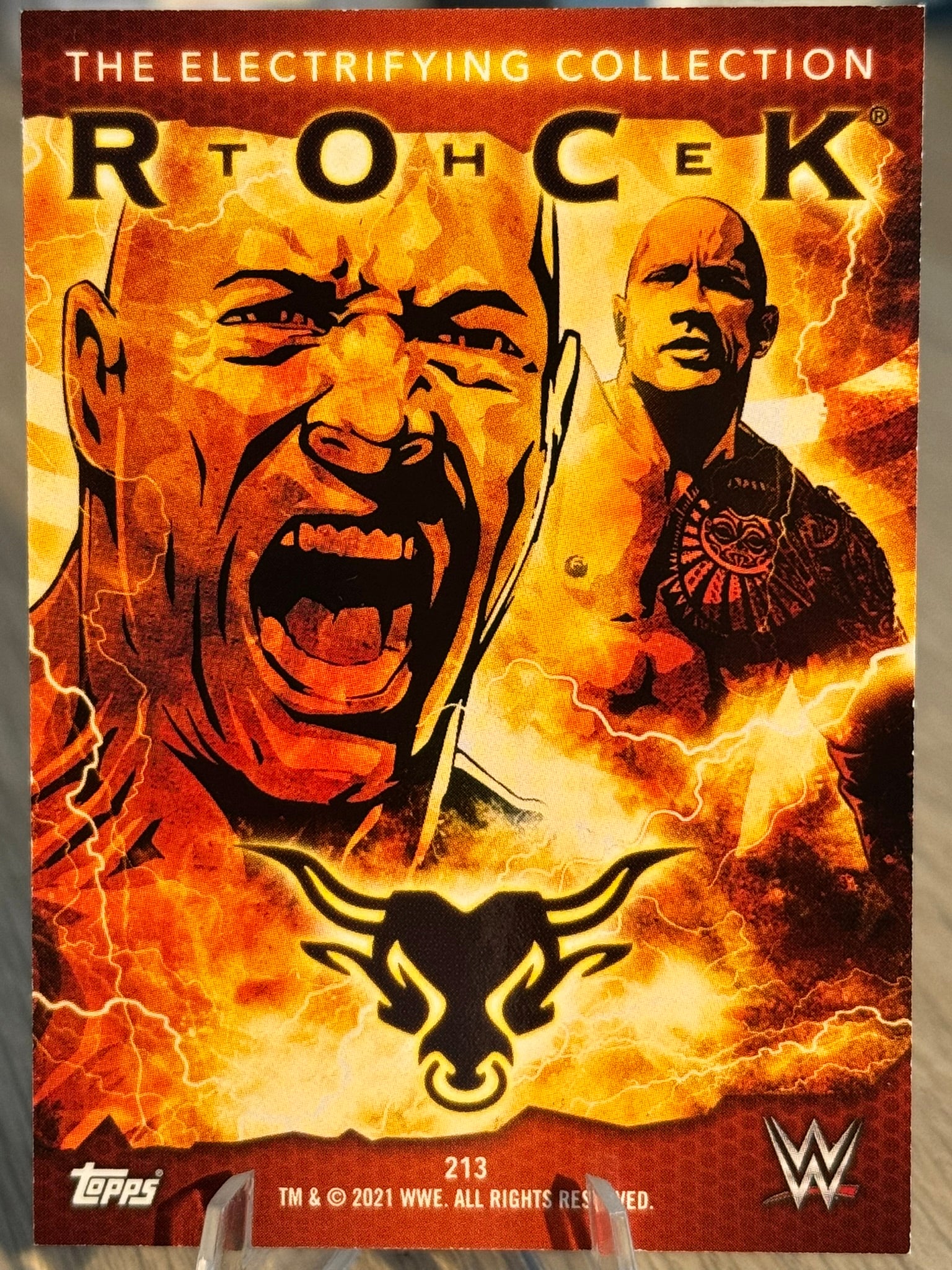 The Rock Electrifying Collection WWE Topps 2021 #213