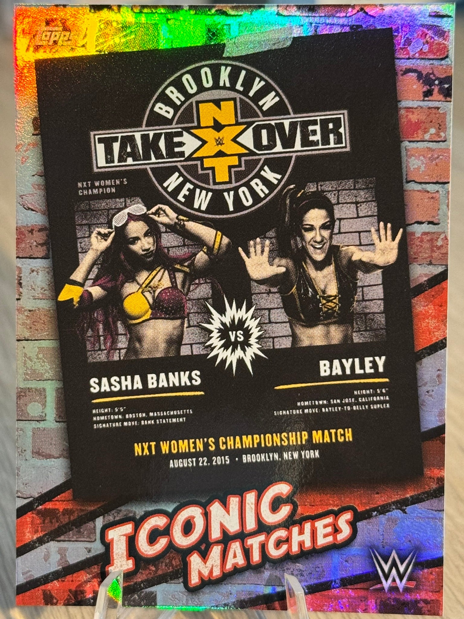 Sasha Banks vs Bayley Iconic Matches WWE Topps 2021 #MA10