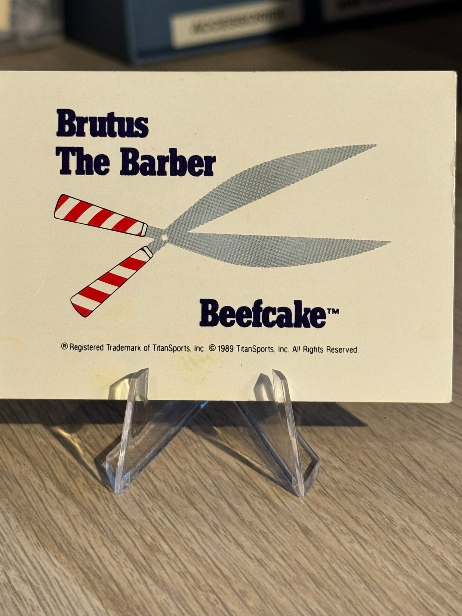 Brutus The Barber Beefcake Logo 1990 WWF Classic Games #143