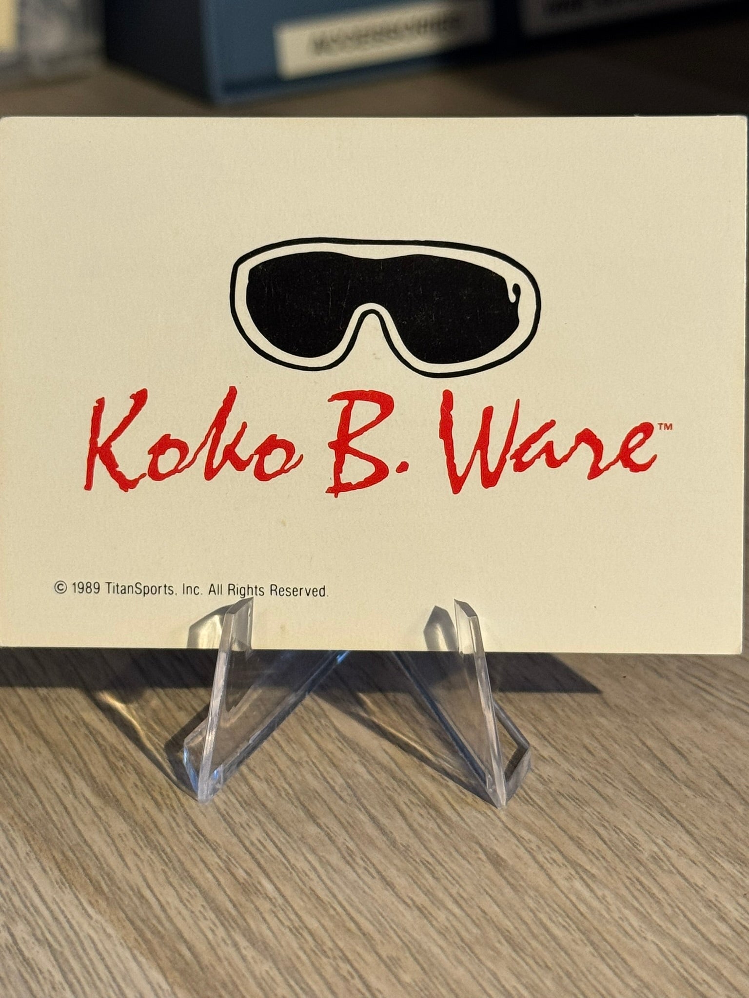 Koko B. Ware Logo 1990 WWF Classic Games #144